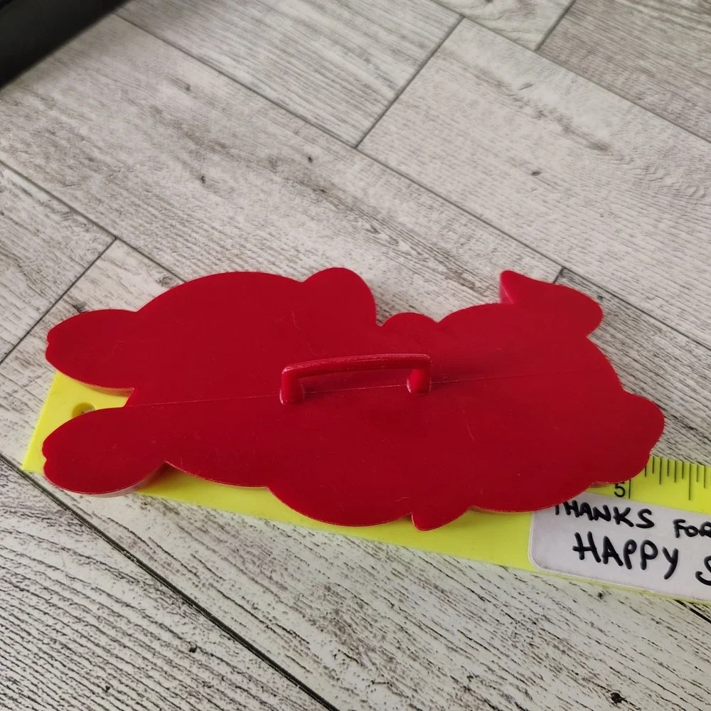 Vintage Pig Cookie Cutter – Red Plastic 5
